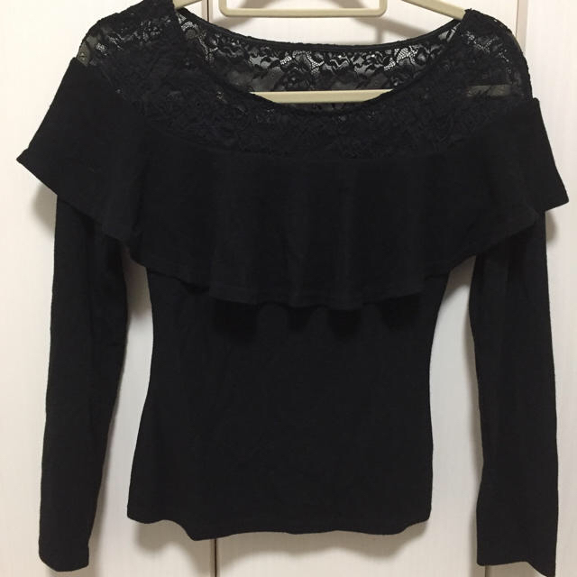 one*way(ワンウェイ)のLuaeRose♡黒TOPS♡レース♡綺麗系 レディースのトップス(カットソー(長袖/七分))の商品写真