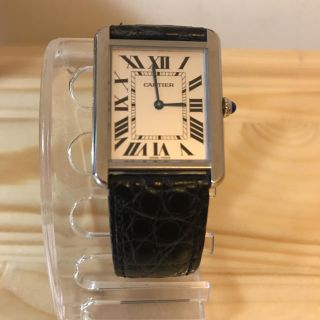 カルティエ(Cartier)のカルティエ タンクソロ 本物 クロコバンド(腕時計(アナログ))