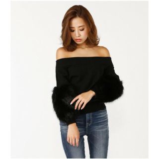 リエンダ(rienda)の☆新作完売！rienda Faux Fur SLV Knit TOP☆新品！！(ニット/セーター)