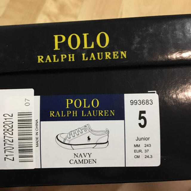POLO RALPH LAUREN(ポロラルフローレン)の【値下げ】POLOラルフローレン スニーカー ネイビー 新品未使用 レディースの靴/シューズ(スニーカー)の商品写真