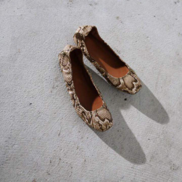 todayful Python Flat Shoes パイソンフラットシューズ