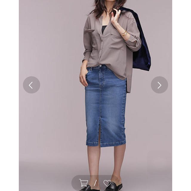 AZUL by moussy(アズールバイマウジー)のAZUL BY MOUSSY デニムスカート レディースのスカート(ひざ丈スカート)の商品写真