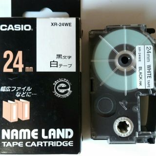 カシオ(CASIO)のカシオ 24mm ネームランド 白テープ(その他)