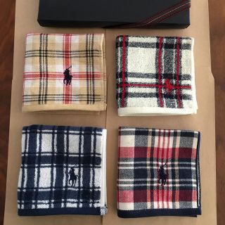 ラルフローレン(Ralph Lauren)の4枚⭐︎ガーゼ＆タオルハンカチ⭐︎ラルフローレン 新品 ギフト(ハンカチ/ポケットチーフ)