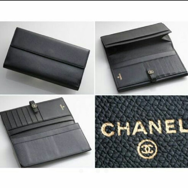 CHANEL(シャネル)の最終値下げ【美品】G7288M 本物 シャネル ココボタン 本革 二つ折 長財布 レディースのファッション小物(財布)の商品写真