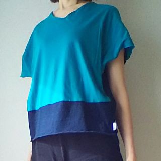 ソウソウ(SOU・SOU)のakkey様専用。袖なしジバン 七三/花緑青×濃紺(Tシャツ(半袖/袖なし))