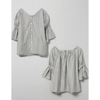 ジーナシス(JEANASIS)の最終値下げ‼︎ 2wayストライプシャツ 新品 未使用(シャツ/ブラウス(長袖/七分))