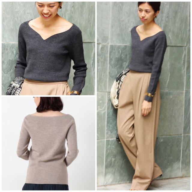 【爆買い！】 超美品❣️IENA LA BOUCLE ハイケージアゼデコルテネックプル ニット/セーター
