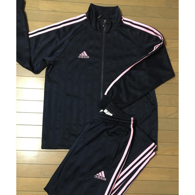 Adidas アディダス 上下 ピンクラインジャージの通販 By ゆい S Shop アディダスならラクマ