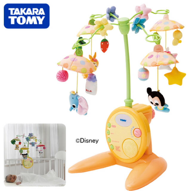 Takara Tomy(タカラトミー)のディズニーキャラクターズ やわらかガラガラメリーデラックス キッズ/ベビー/マタニティのおもちゃ(オルゴールメリー/モービル)の商品写真