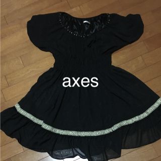 アクシーズファム(axes femme)のブラックワンピース(ミニワンピース)