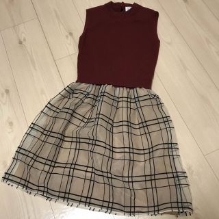 ジルバイジルスチュアート(JILL by JILLSTUART)のJILL by JILLSTUART ノースリニットドッキングワンピース(ミニワンピース)