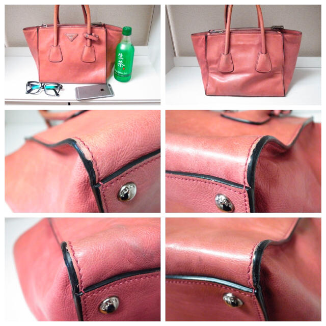 PRADA(プラダ)の正規品♡最安値♡プラダ 2wayバッグ グレース ピンク レザー バッグ 財布 レディースのバッグ(ハンドバッグ)の商品写真