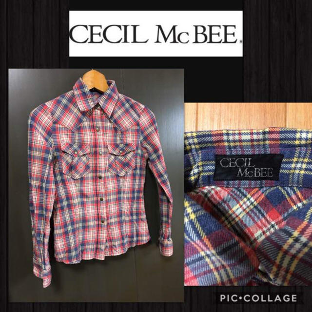 CECIL McBEE(セシルマクビー)のCECIL McBEE 長袖ネルシャツ ウエスタン 厚手 特殊加工 S～Mぐらい レディースのトップス(シャツ/ブラウス(長袖/七分))の商品写真