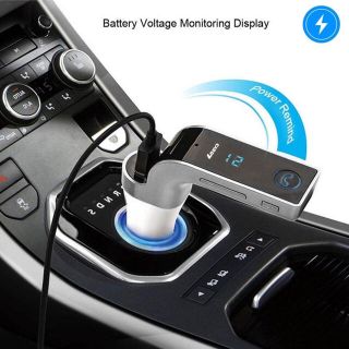 限定色⭐︎FMトランスミッター Bluetooth シルバー 音楽やハンズフリー(カーオーディオ)