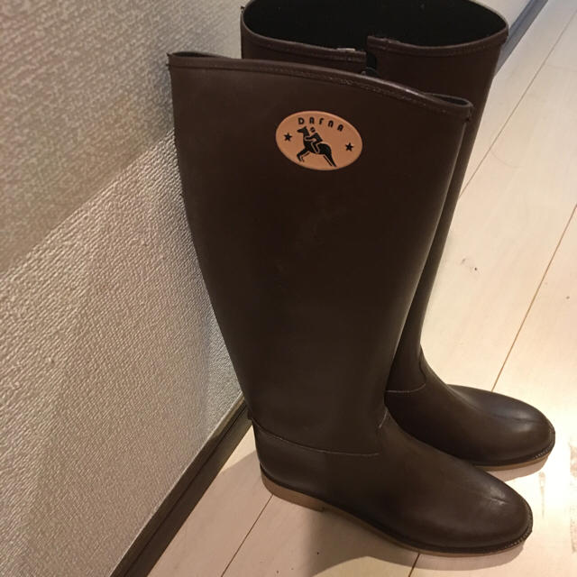 ダフナ レインブーツ 茶色 1