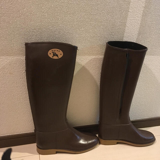ダフナ レインブーツ 茶色 2