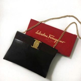 サルヴァトーレフェラガモ(Salvatore Ferragamo)の美品♡レア♡フェラガモ♡ヴァラ♡3way♡チェーンショルダーバッグ(ショルダーバッグ)