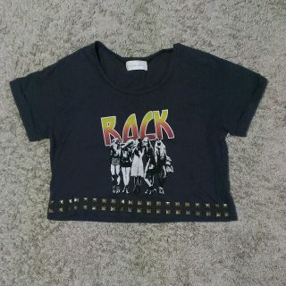 スピンズ(SPINNS)のROCK ☆ ｼｮｰﾄ丈ﾄｯﾌﾟｽ(Tシャツ(半袖/袖なし))