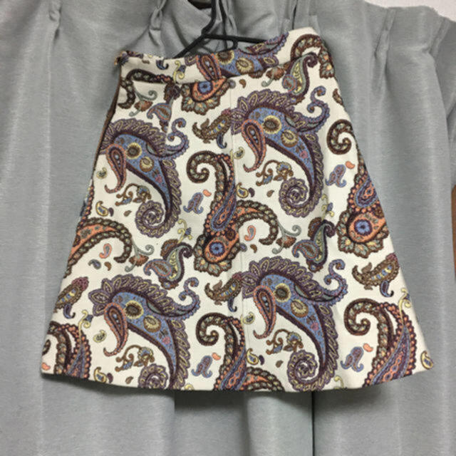 ZARA(ザラ)のZARA 刺繍スカート ペイズリー レディースのスカート(ひざ丈スカート)の商品写真