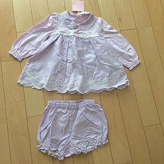 メゾピアノ(mezzo piano)のmyk.様専用♡メゾピアノ♡新品チュニック＆パンツセット80(シャツ/カットソー)