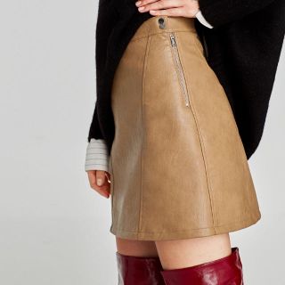 ザラ(ZARA)のZARA レザーテイスト スカート(ミニスカート)