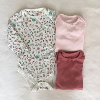 ベビーギャップ(babyGAP)の✳︎日本未上陸✳︎ ロンパース 3枚セット 肌着 長袖 ボディスーツ(ロンパース)