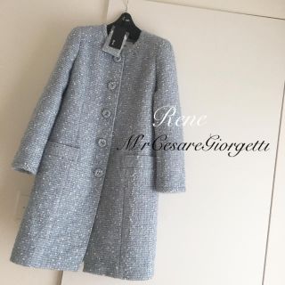 フォクシー(FOXEY)の定価¥113,400【美品】Rene ルネ ツイード ロングコート 36(ロングコート)