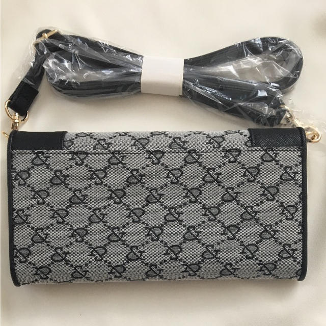 新品 &byP&D ショルダー付き長財布 グレー×ブラック 1