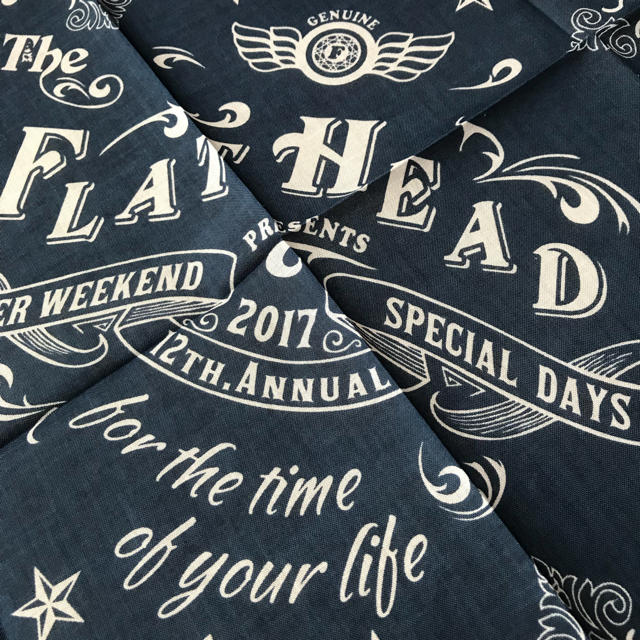 THE FLAT HEAD(フラットヘッド)の最終価格！       新品 限定 フラットヘッド バンダナ 希少⤴︎  レディースのファッション小物(バンダナ/スカーフ)の商品写真