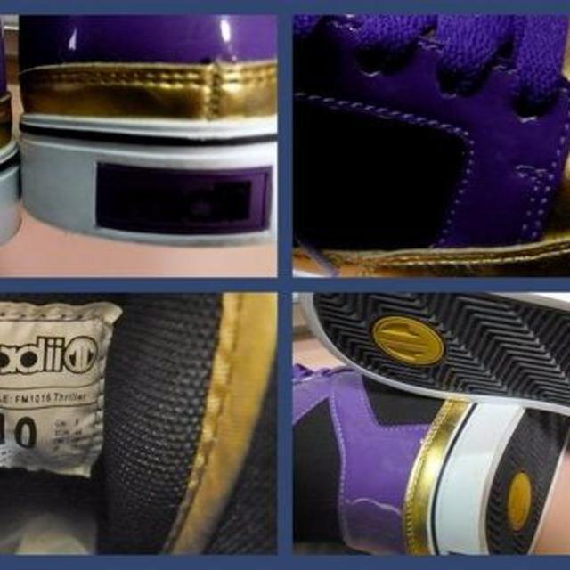 新品RADII‐ラディハイカットスニーカー GOLDPURPLE メンズの靴/シューズ(スニーカー)の商品写真