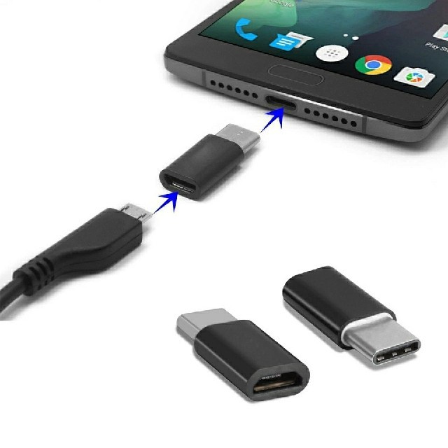 2個　USB TypeCアダプタ 　Micro-B → Type-C タイプC スマホ/家電/カメラのスマートフォン/携帯電話(バッテリー/充電器)の商品写真