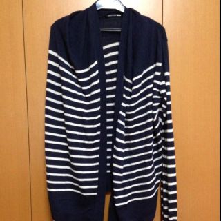 マウジー(moussy)のUNDERBARRAWボーダーカーデ(カーディガン)