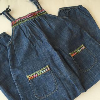 ベビーギャップ(babyGAP)のbabyGap シャンブレーデニムサロペット 90㎝(ワンピース)