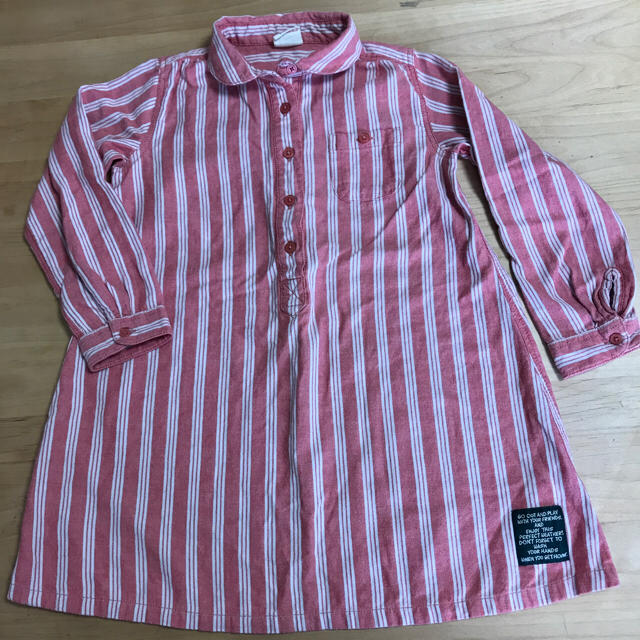 JUNK STORE(ジャンクストアー)のジャンクストア ☆シャツワンピース 120size キッズ/ベビー/マタニティのキッズ服女の子用(90cm~)(ワンピース)の商品写真