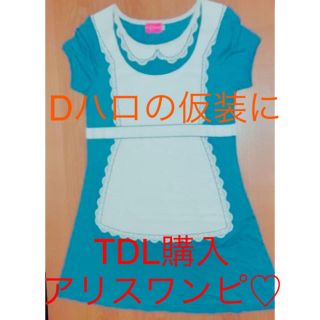 ディズニー(Disney)のTDL購入！不思議の国のアリス Tシャツワンピ なりきり だまし絵(ミニワンピース)