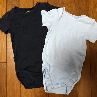 エイチアンドエム(H&M)のH&M 90サイズ ネイビー&水色 無地&ボーダーセット(下着)