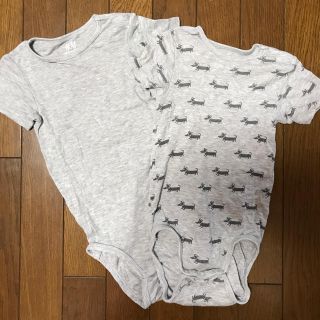 エイチアンドエム(H&M)のH&M 90sizeグレーロンパースセット(下着)