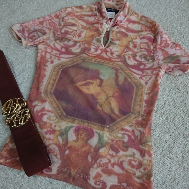 Santa Monica(サンタモニカ)のusedヴィンテージ海外古着パリアンティークシャツ レディースのトップス(Tシャツ(半袖/袖なし))の商品写真