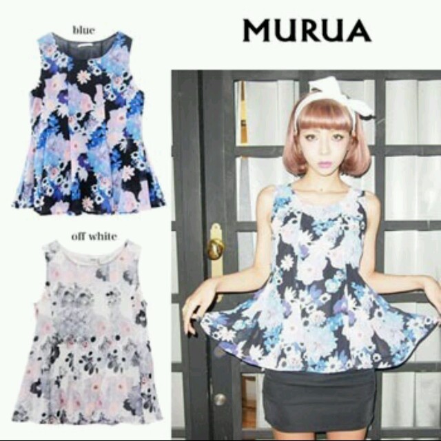 MURUA(ムルーア)のMURUA♡ﾌﾛｰﾄﾌﾗﾜｰﾁｭﾆｯｸ レディースのトップス(チュニック)の商品写真