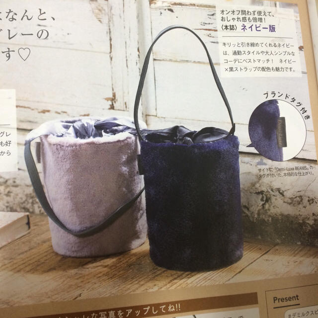Demi-Luxe BEAMS(デミルクスビームス)の2017年11月号 with 付録☆2wayバケツ型バッグ レディースのバッグ(トートバッグ)の商品写真