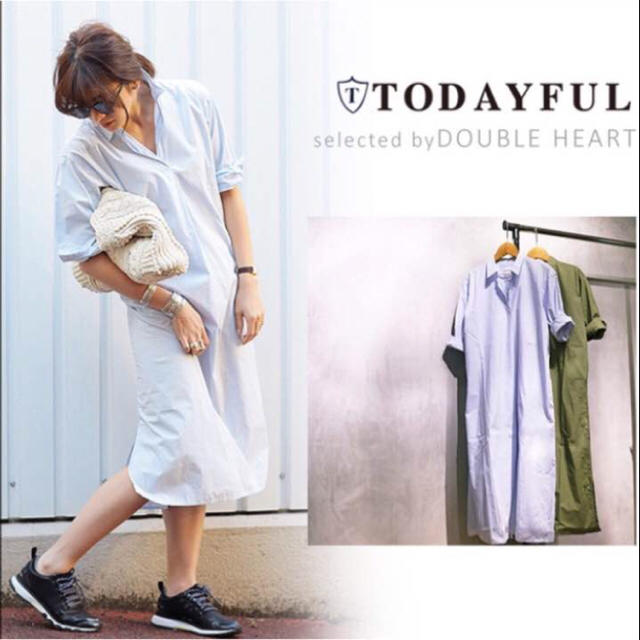 TODAYFUL(トゥデイフル)の【todayful】新品未使用  シャツワンピース  36 レディースのワンピース(ひざ丈ワンピース)の商品写真