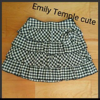 エミリーテンプルキュート(Emily Temple cute)の❪値下げ中❫❪美品❫エミキュ　黒白チェックスカート(ひざ丈スカート)