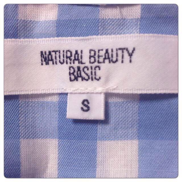 NATURAL BEAUTY BASIC(ナチュラルビューティーベーシック)のギンガムチェックブラウス レディースのトップス(シャツ/ブラウス(半袖/袖なし))の商品写真