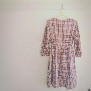 ダブルクローゼット(w closet)のw　closet　ピンクチェックワンピース(ひざ丈ワンピース)