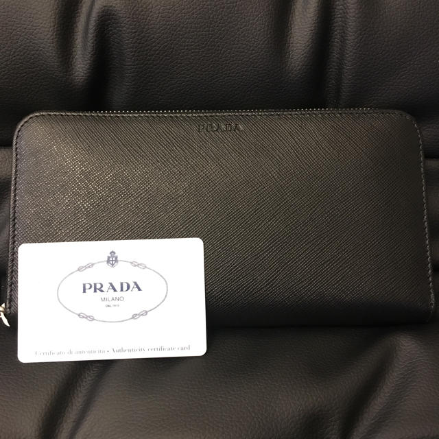 PRADA - プラダ 財布 黒 新品 サフィアーノ