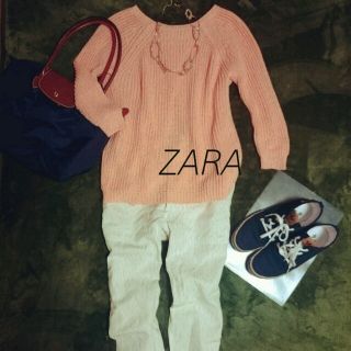 ザラ(ZARA)のサーモンピンク＊サマーニット(ニット/セーター)