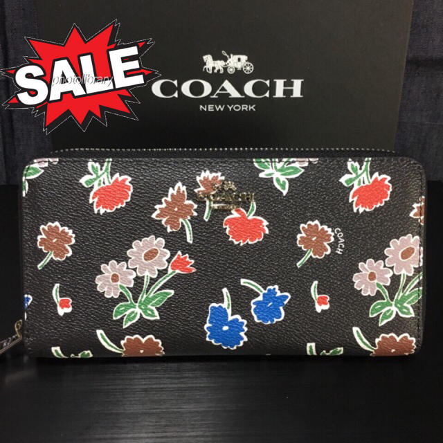 COACH(コーチ)の処分セール❣️新品コーチ 長財布 F55881フローラルブラック レディースのファッション小物(財布)の商品写真