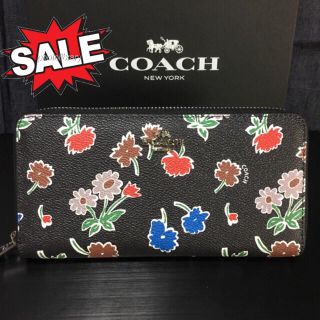 コーチ(COACH)の処分セール❣️新品コーチ 長財布 F55881フローラルブラック(財布)