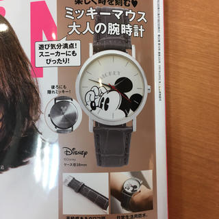 ディズニー(Disney)のSPRiNG 2017年 10月号 付録ミッキーマウスクロコレザー調 腕時計(ファッション)